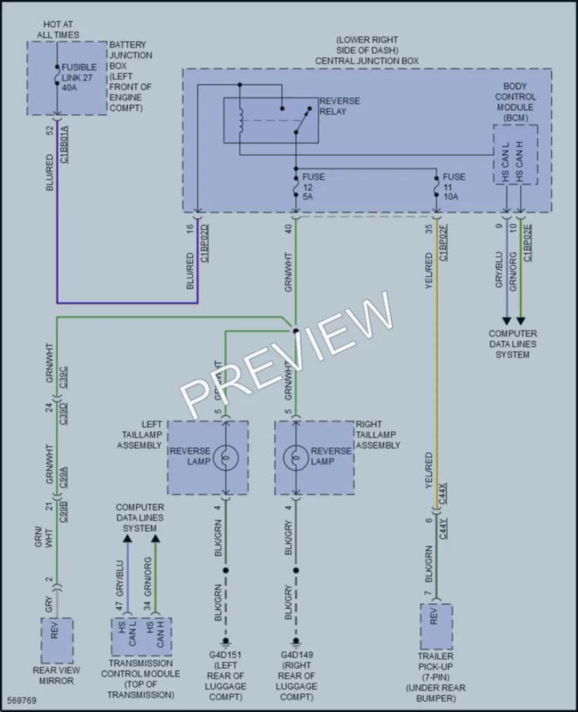 2018 LandRover RangeRoverEvoque Exterior Lights wiring diagram preview