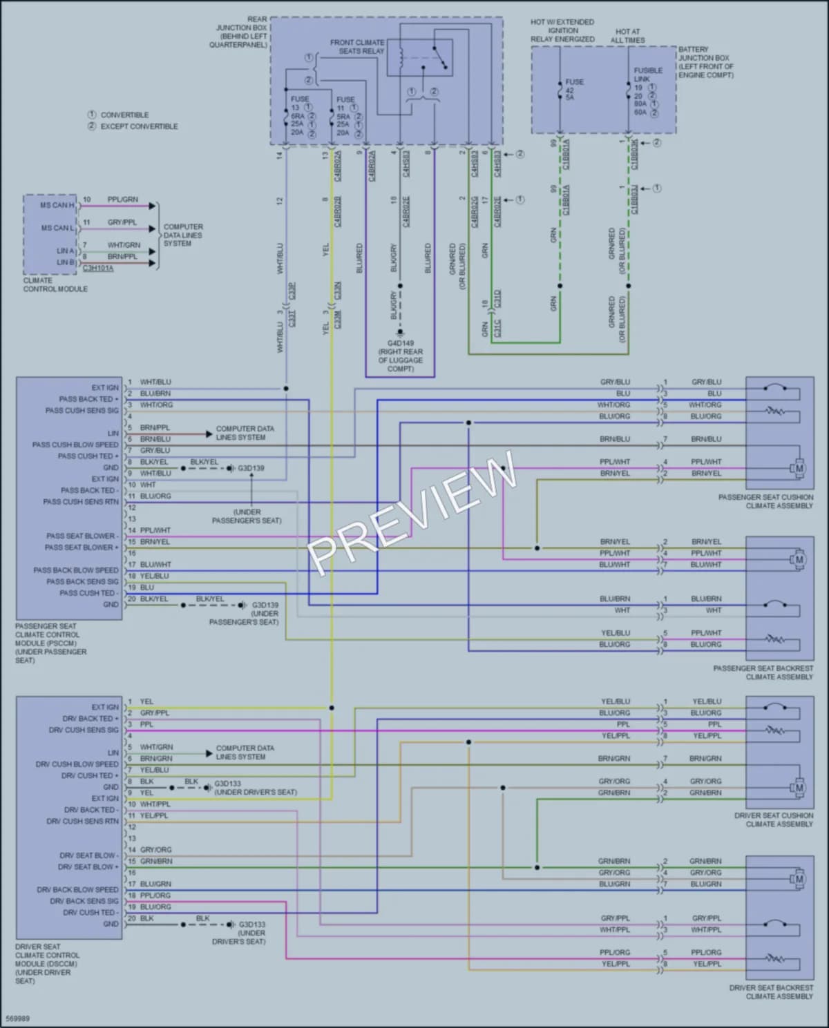 2018 LandRover RangeRoverEvoque Power Seats wiring diagram preview