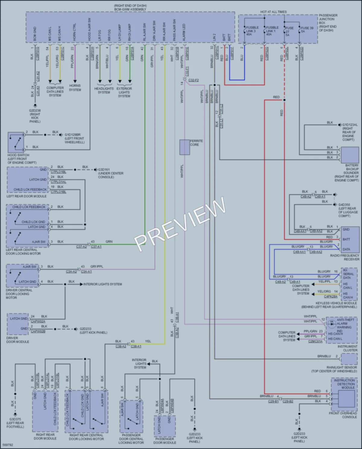 2018 LandRover RangeRoverSport Anti Theft wiring diagram preview