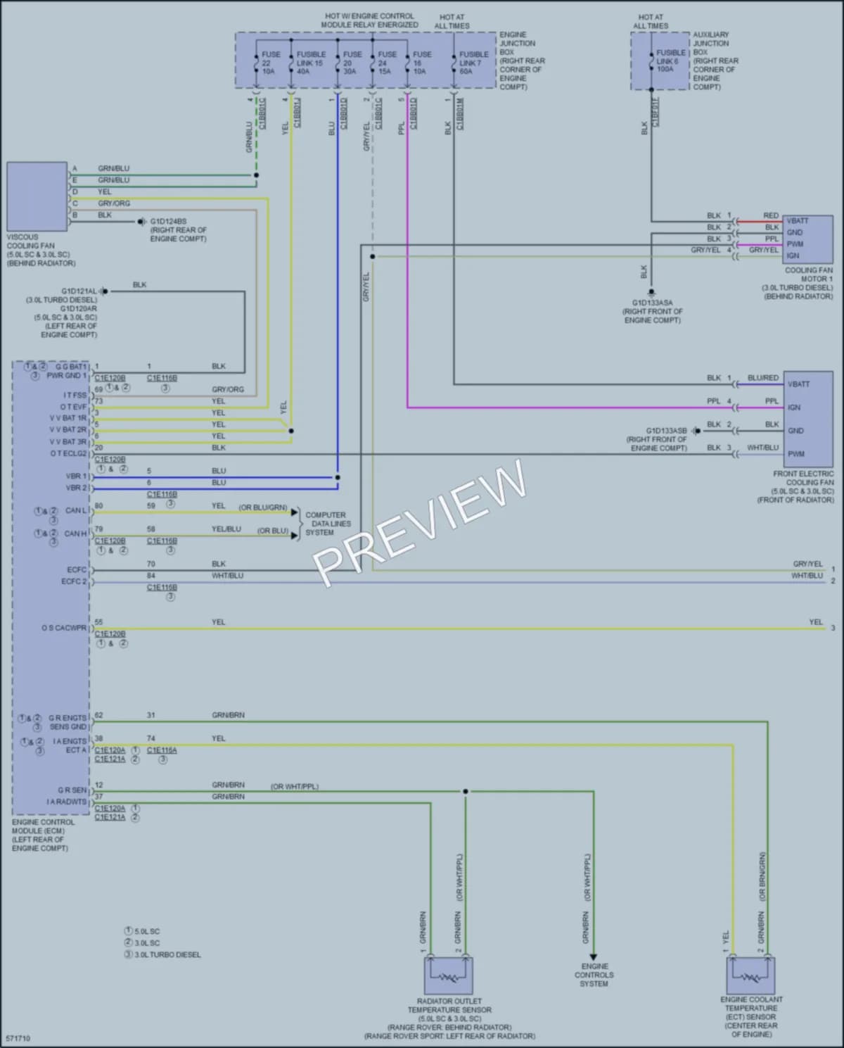 2018 LandRover RangeRoverSport Cooling Fan wiring diagram preview