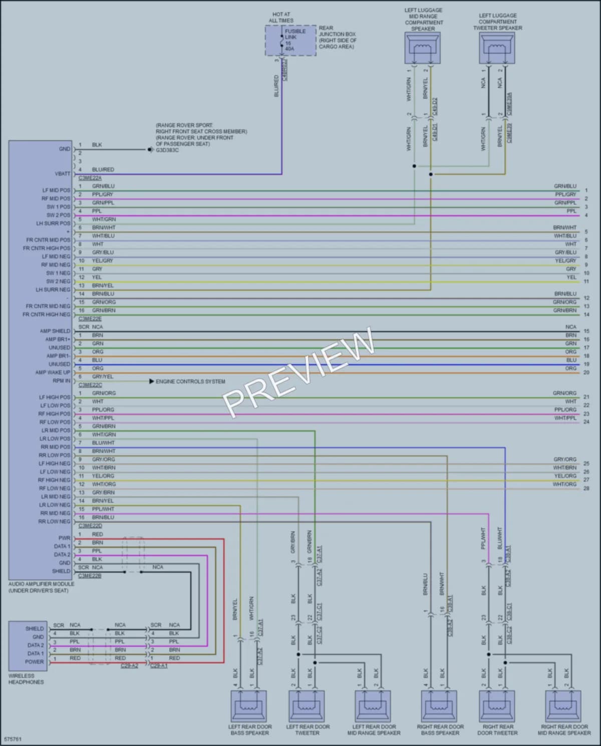 2018 LandRover RangeRoverSport Radio wiring diagram preview