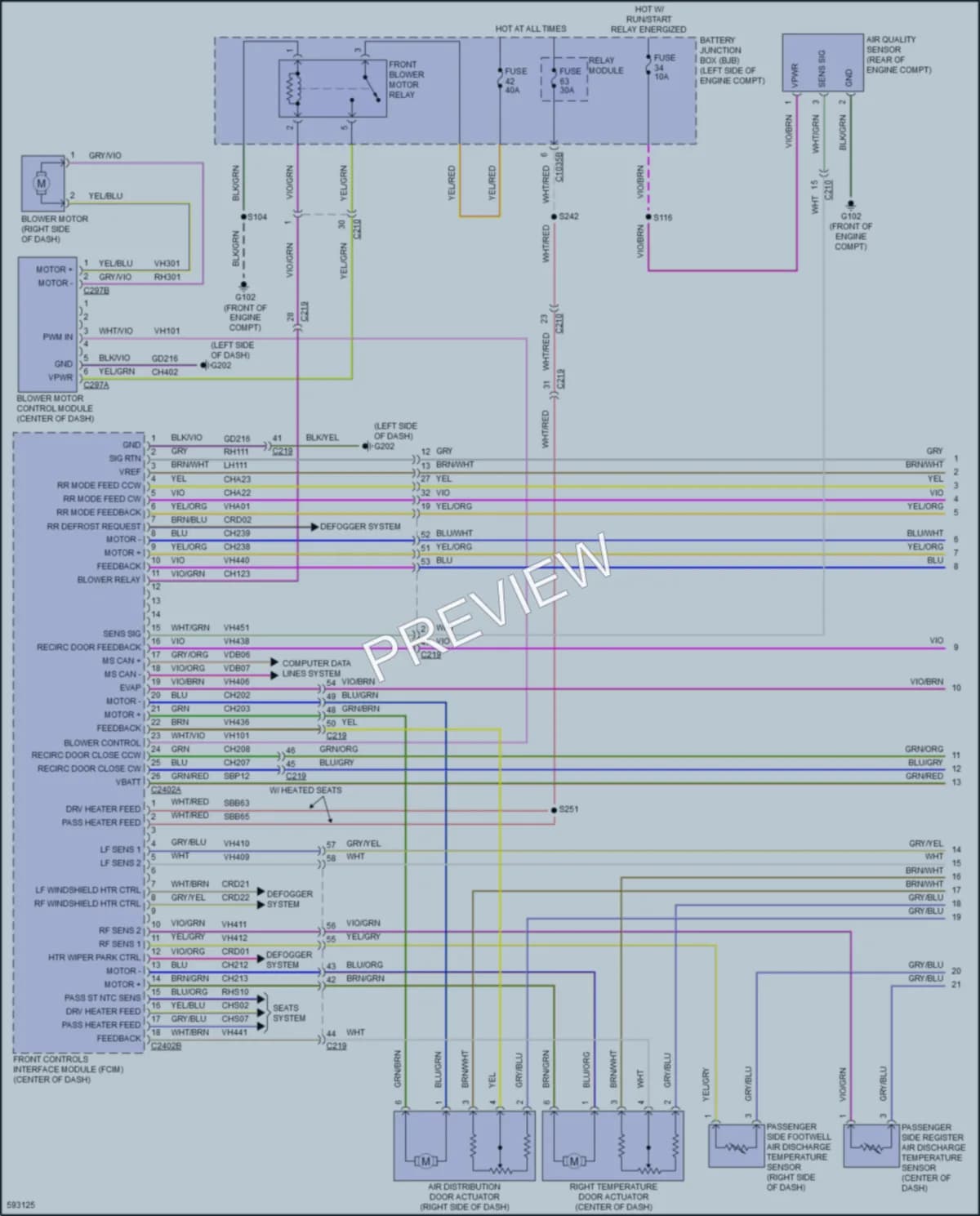 2018 Lincoln Continental Air Conditioning wiring diagram preview