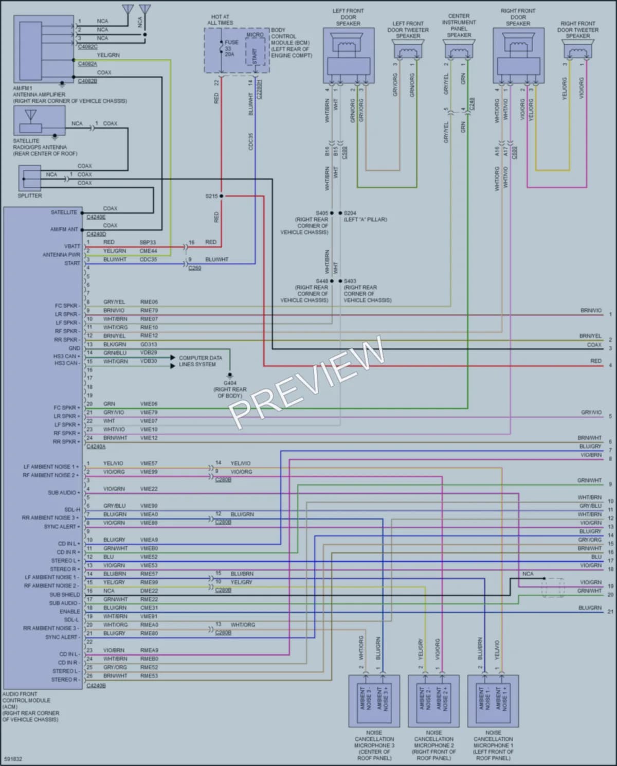 2018 Lincoln Continental Radio wiring diagram preview