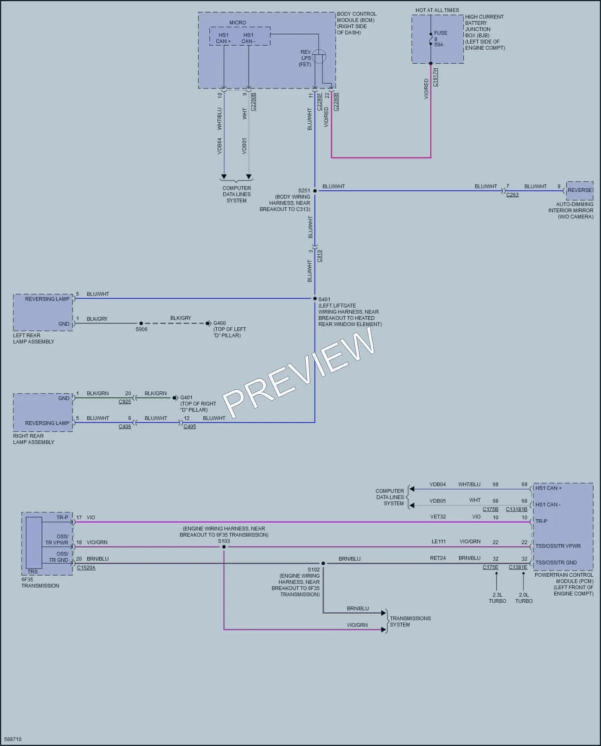 2018 Lincoln MKC Exterior Lights wiring diagram preview