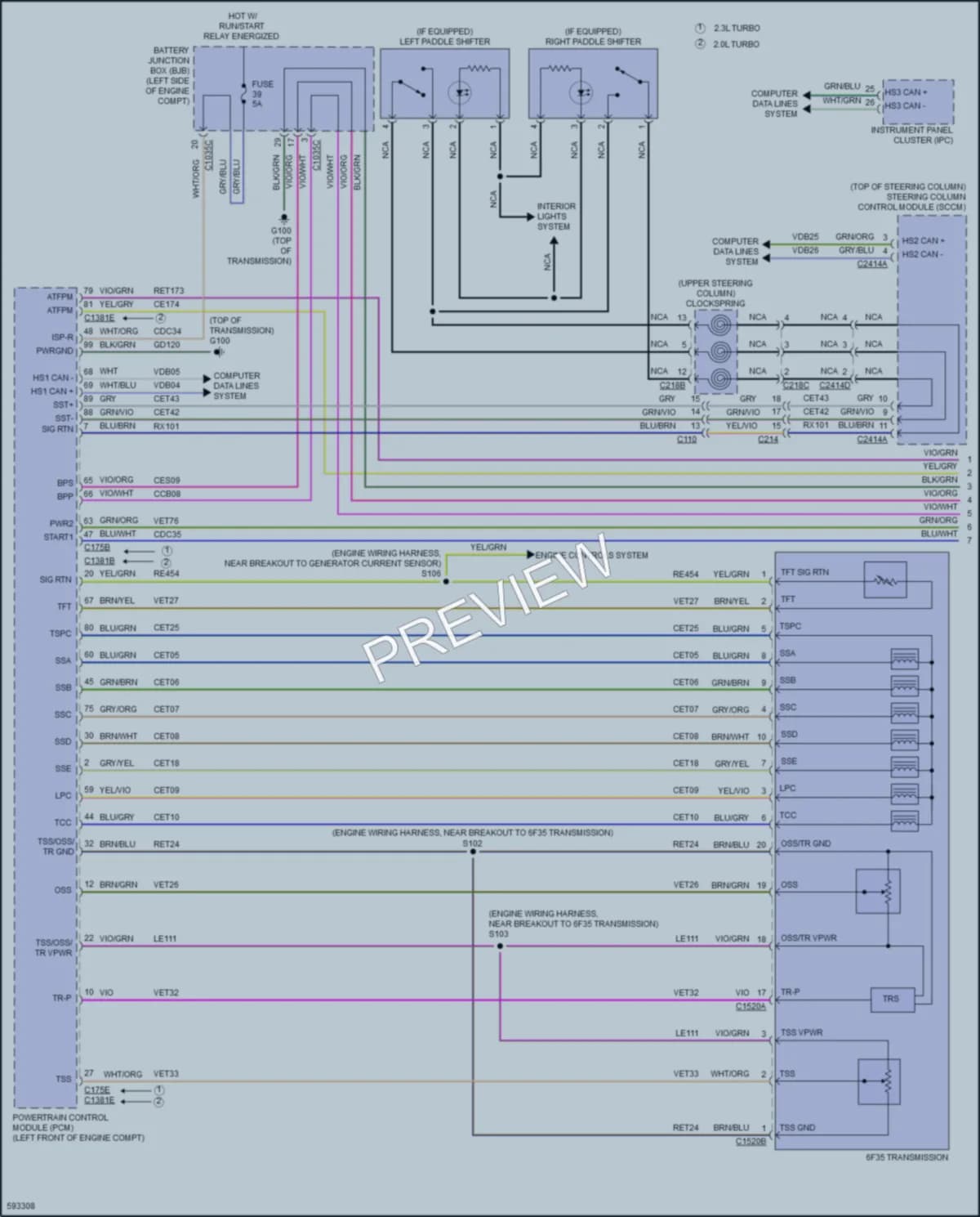 2018 Lincoln MKC Transmission wiring diagram preview