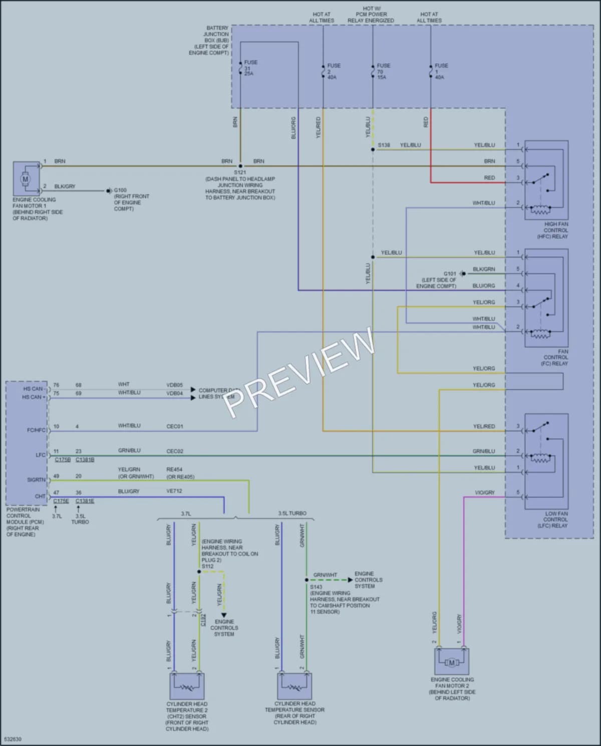 2018 Lincoln MKT Cooling Fan wiring diagram preview