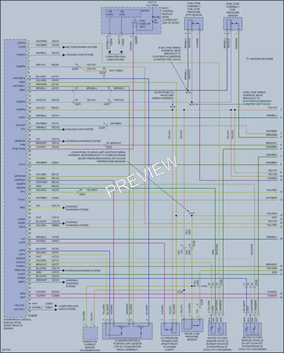2018 Lincoln MKT Engine Performance wiring diagram preview