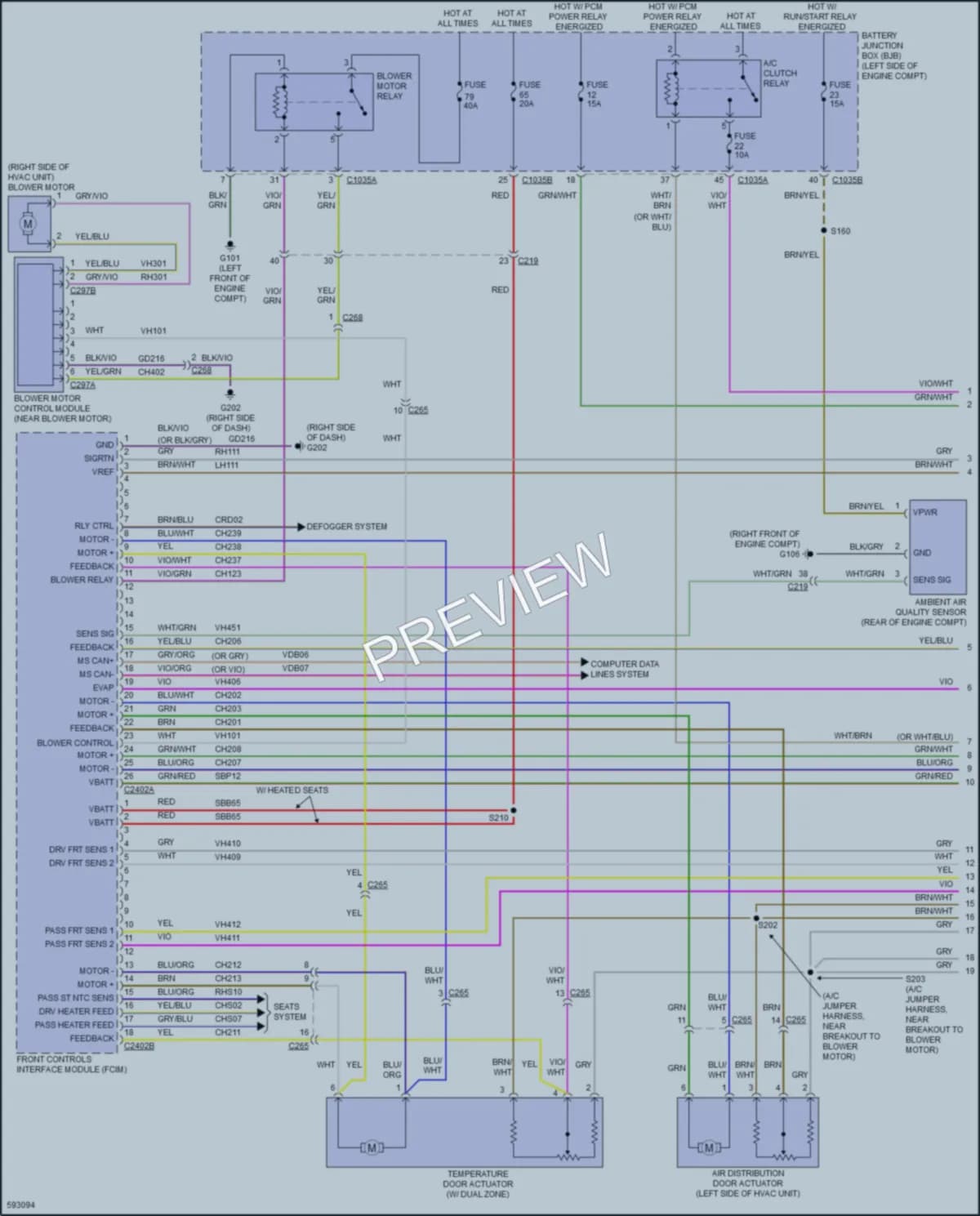 2018 Lincoln MKZ Air Conditioning wiring diagram preview