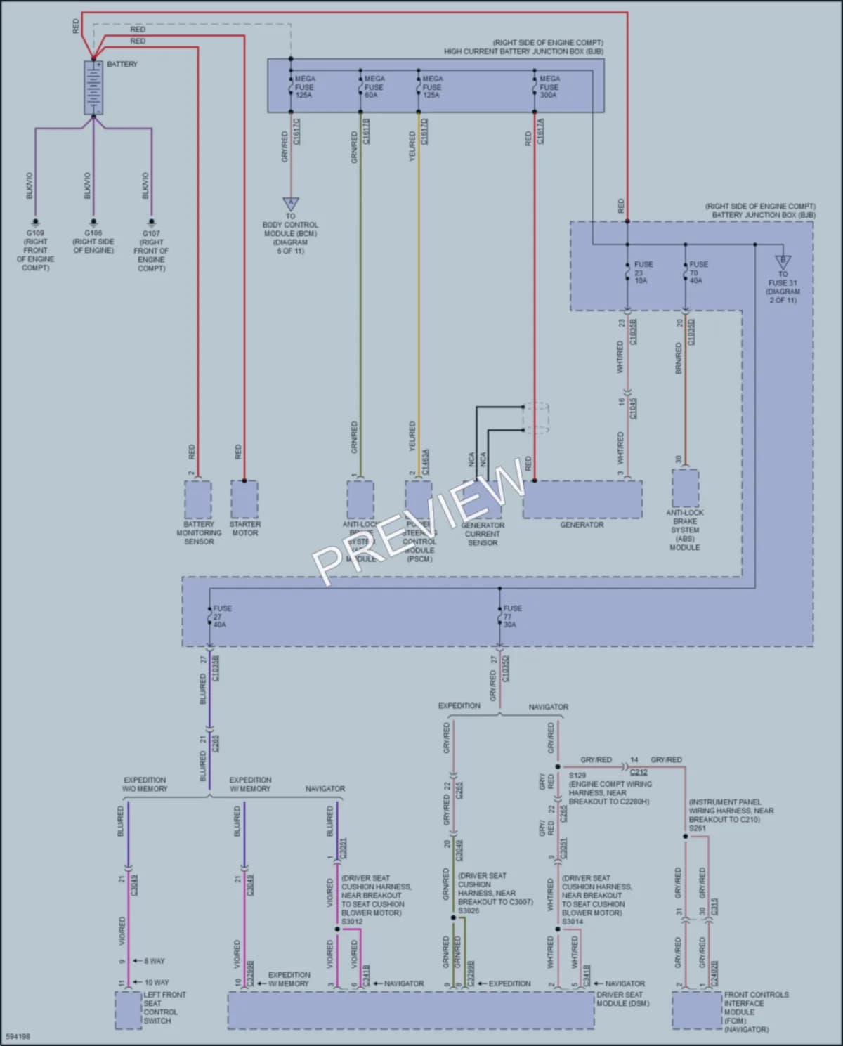 2018 Lincoln Navigator Power Distribution wiring diagram preview