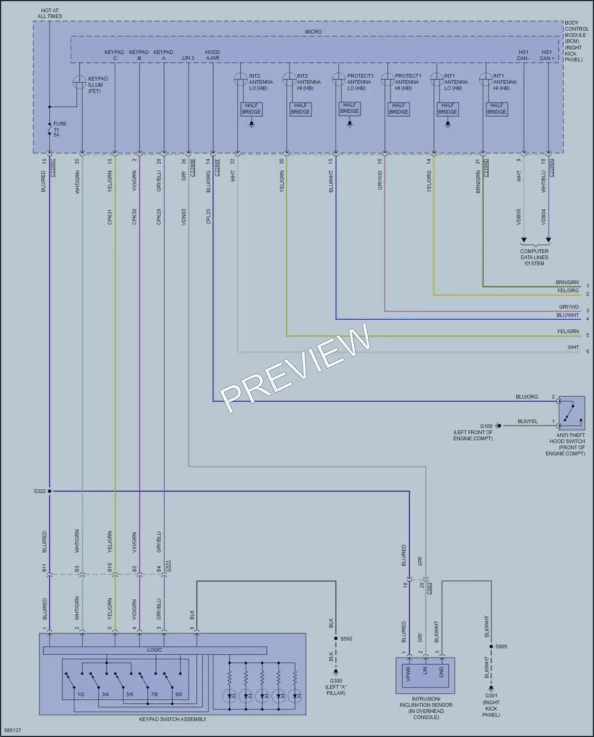 2018 Lincoln Navigator Power Door Locks wiring diagram preview