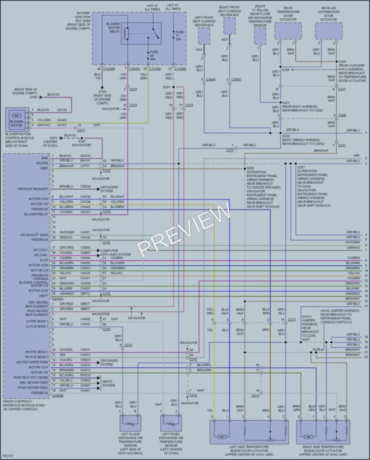 2018 Lincoln NavigatorL Air Conditioning wiring diagram preview