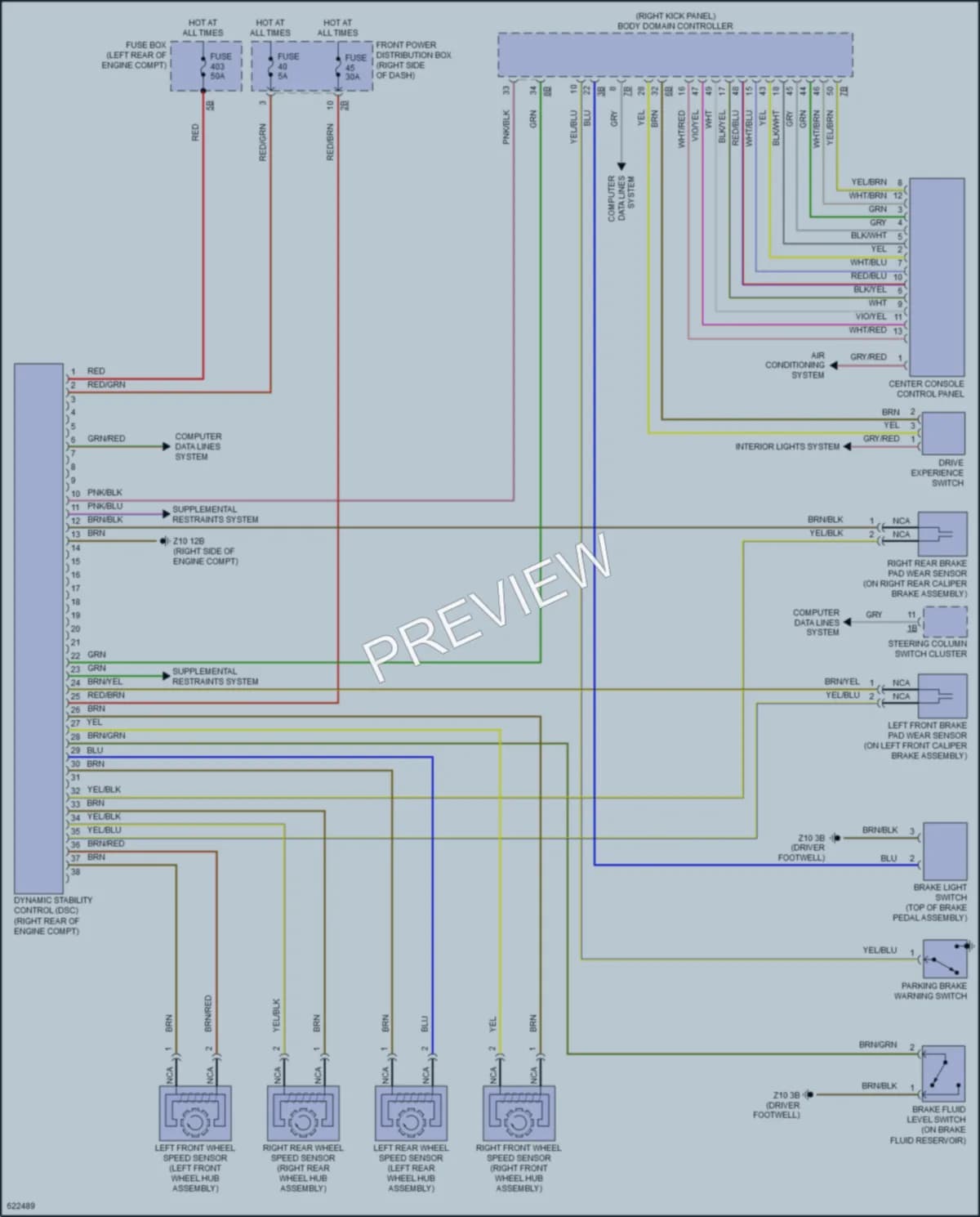 2018 MINI Cooper Anti Lock Brakes wiring diagram preview