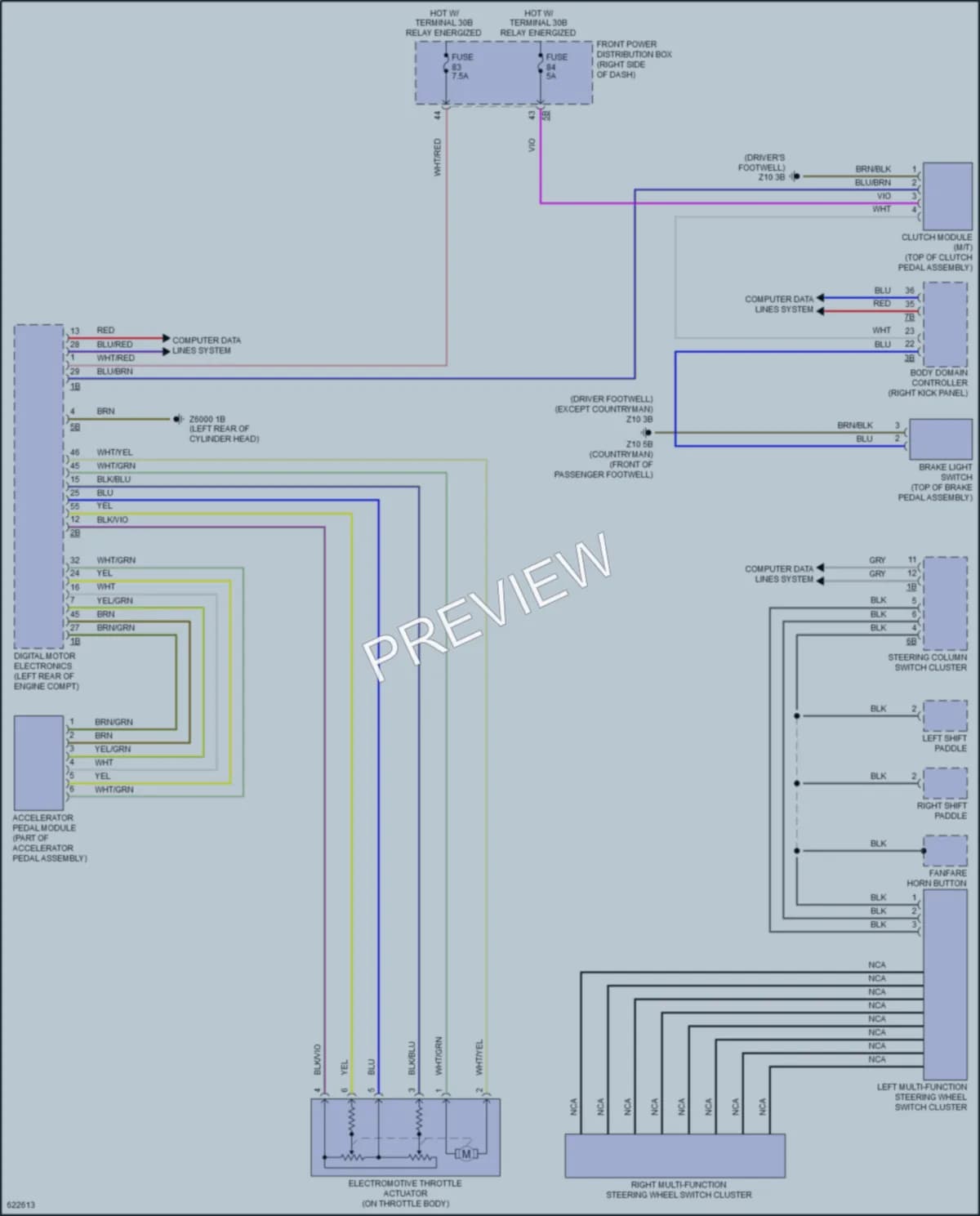 2018 MINI Cooper Cruise Control wiring diagram preview