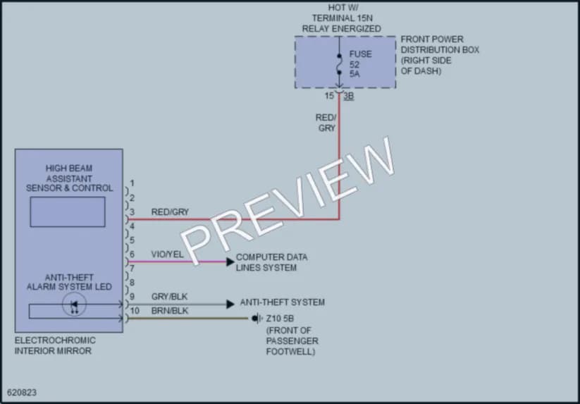 2018 MINI Cooper Power Mirrors wiring diagram preview