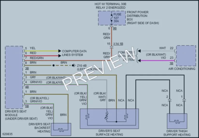 2018 MINI Cooper Power Seats wiring diagram preview
