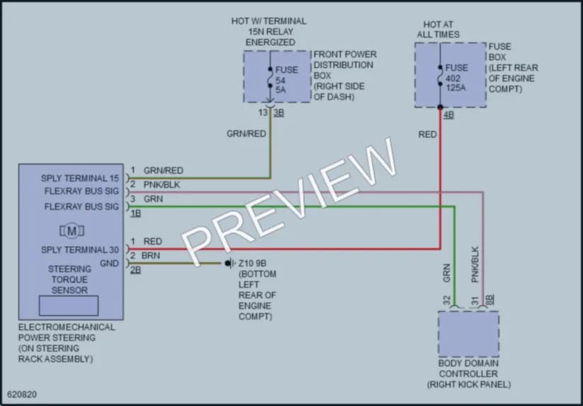 2018 MINI CooperClubman Electronic Power Steering wiring diagram preview