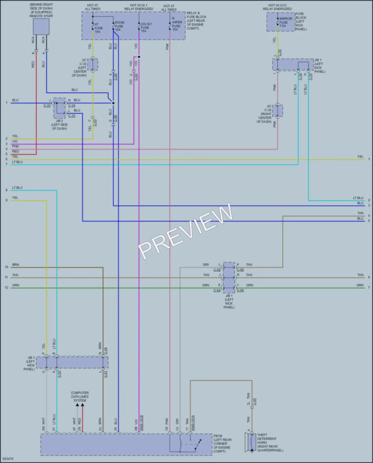 2018 Mazda 3 Anti Theft wiring diagram preview