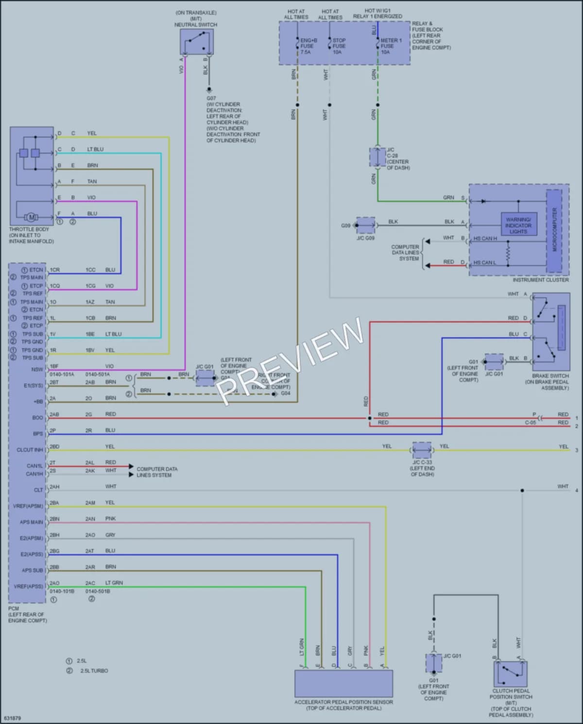 2018 Mazda 6 Cruise Control wiring diagram preview