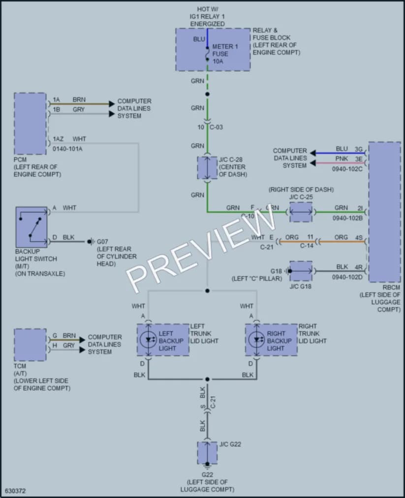 2018 Mazda 6 Exterior Lights wiring diagram preview