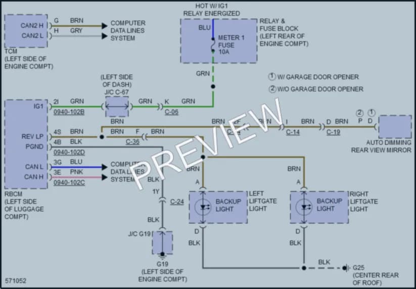 2018 Mazda CX5 Exterior Lights wiring diagram preview