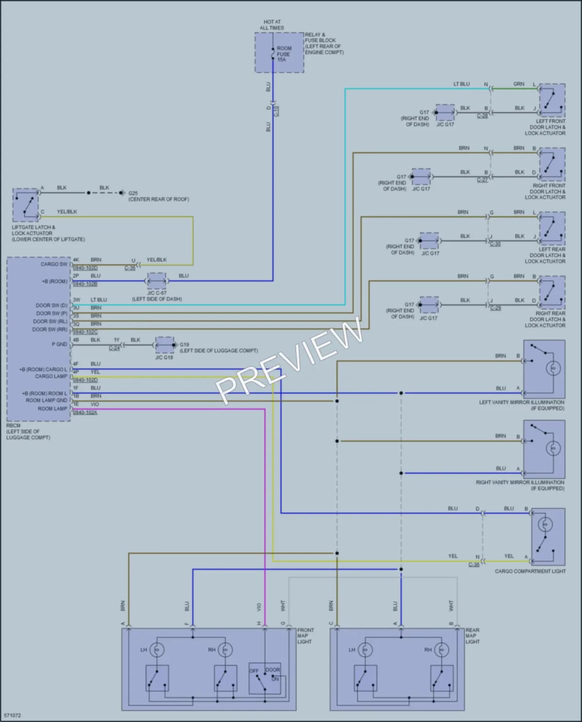 2018 Mazda CX5 Interior Lights wiring diagram preview