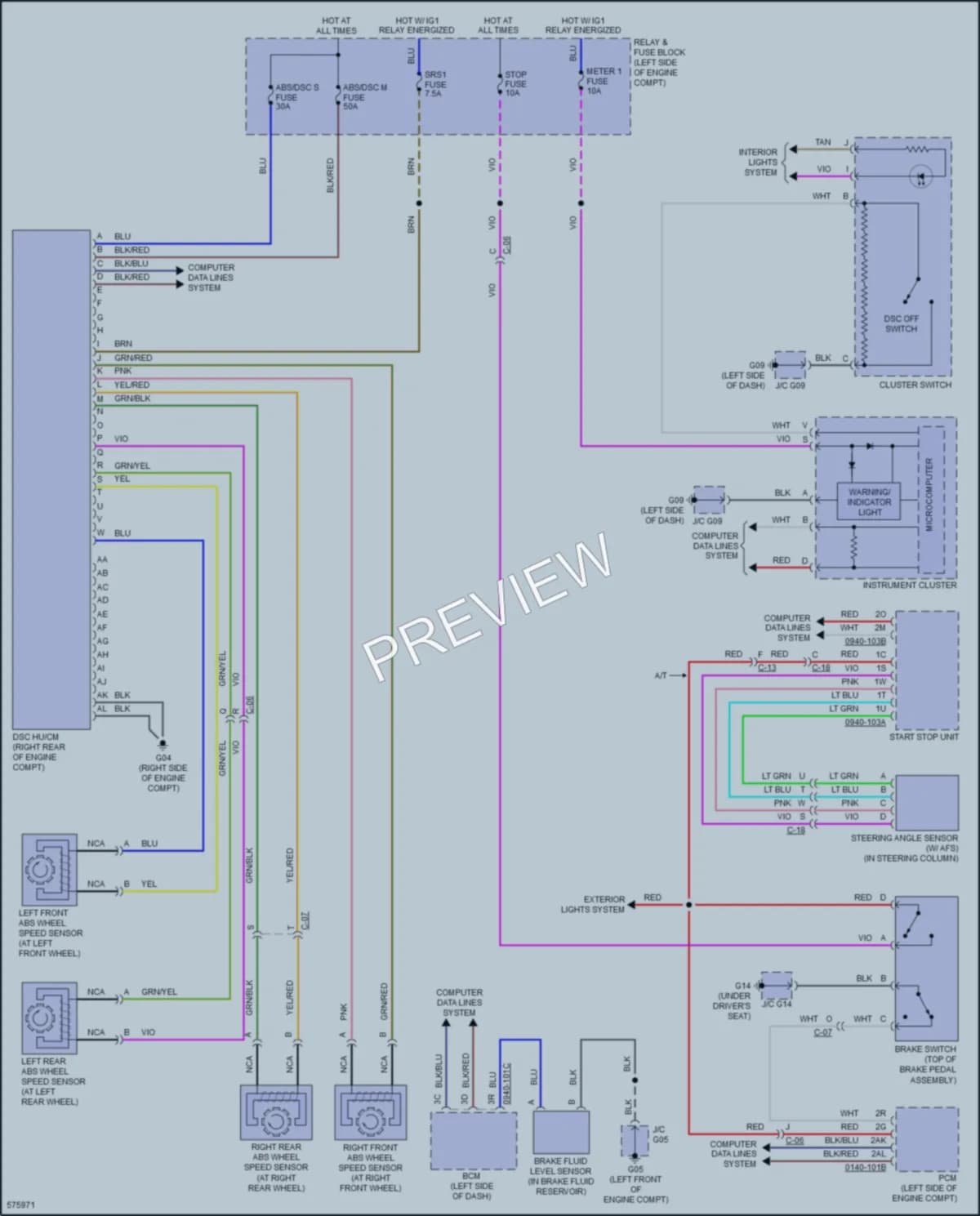 2018 Mazda MX5MiataRF Anti Lock Brakes wiring diagram preview