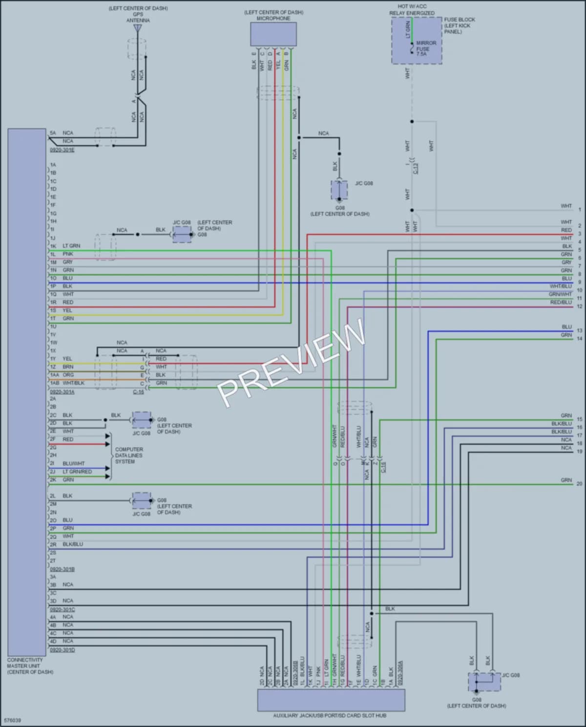 2018 Mazda MX5MiataRF Radio wiring diagram preview