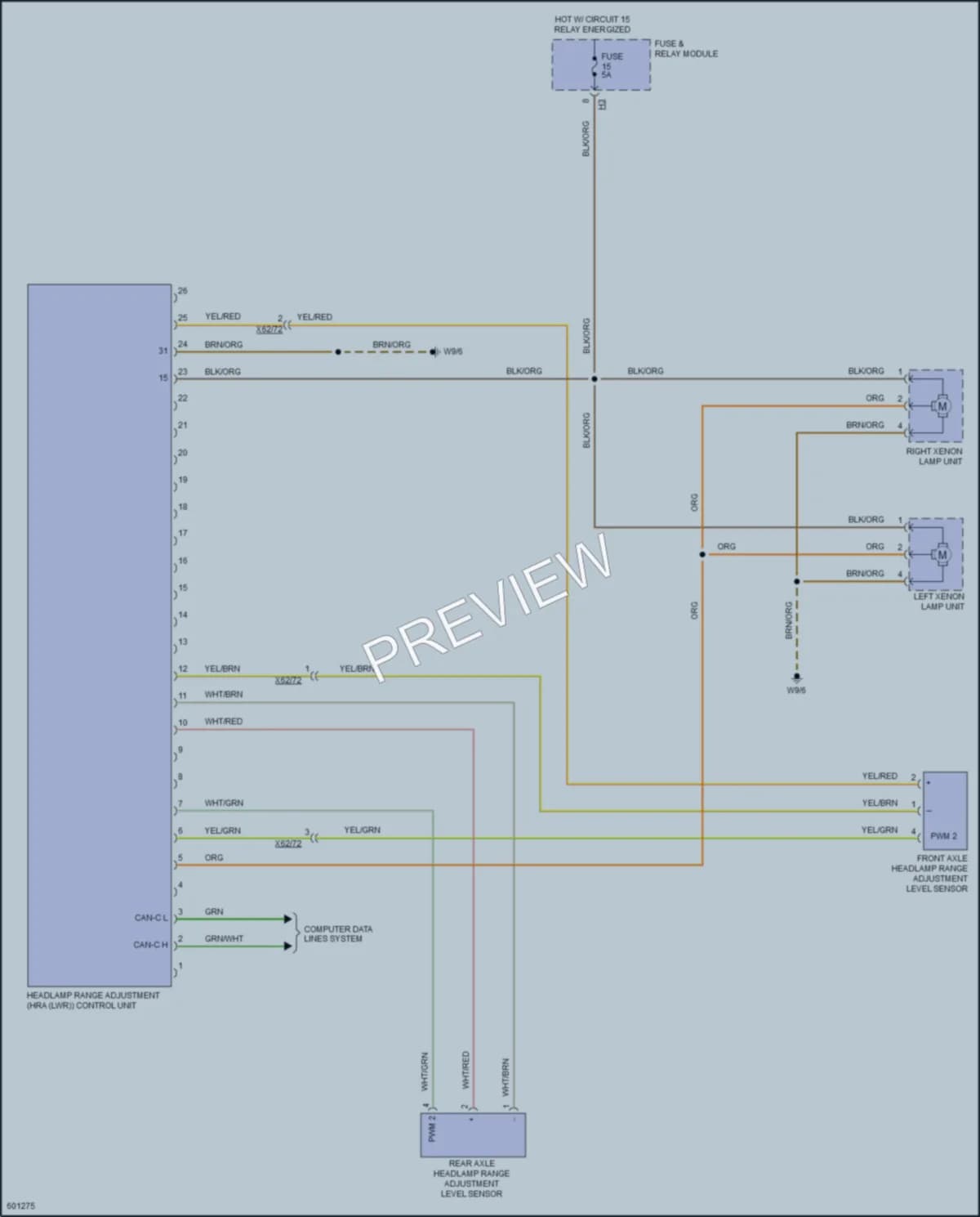 2018 MercedesBenz 2500Sprinter Headlights wiring diagram preview