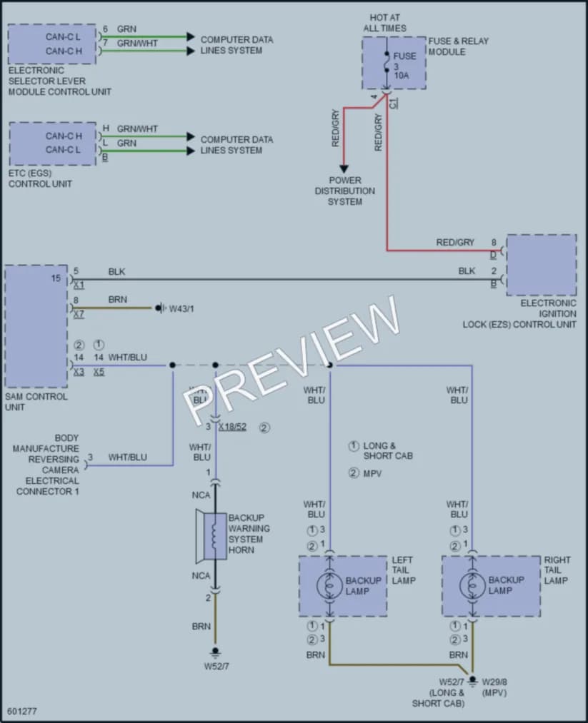 2018 MercedesBenz 3500Sprinter Exterior Lights wiring diagram preview