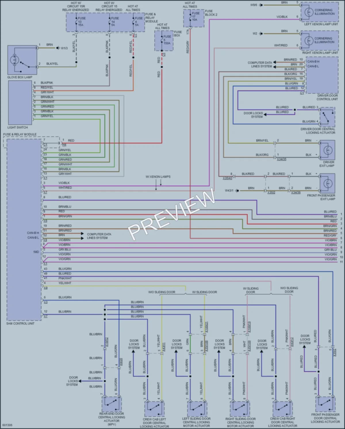 2018 MercedesBenz 3500Sprinter Interior Lights wiring diagram preview