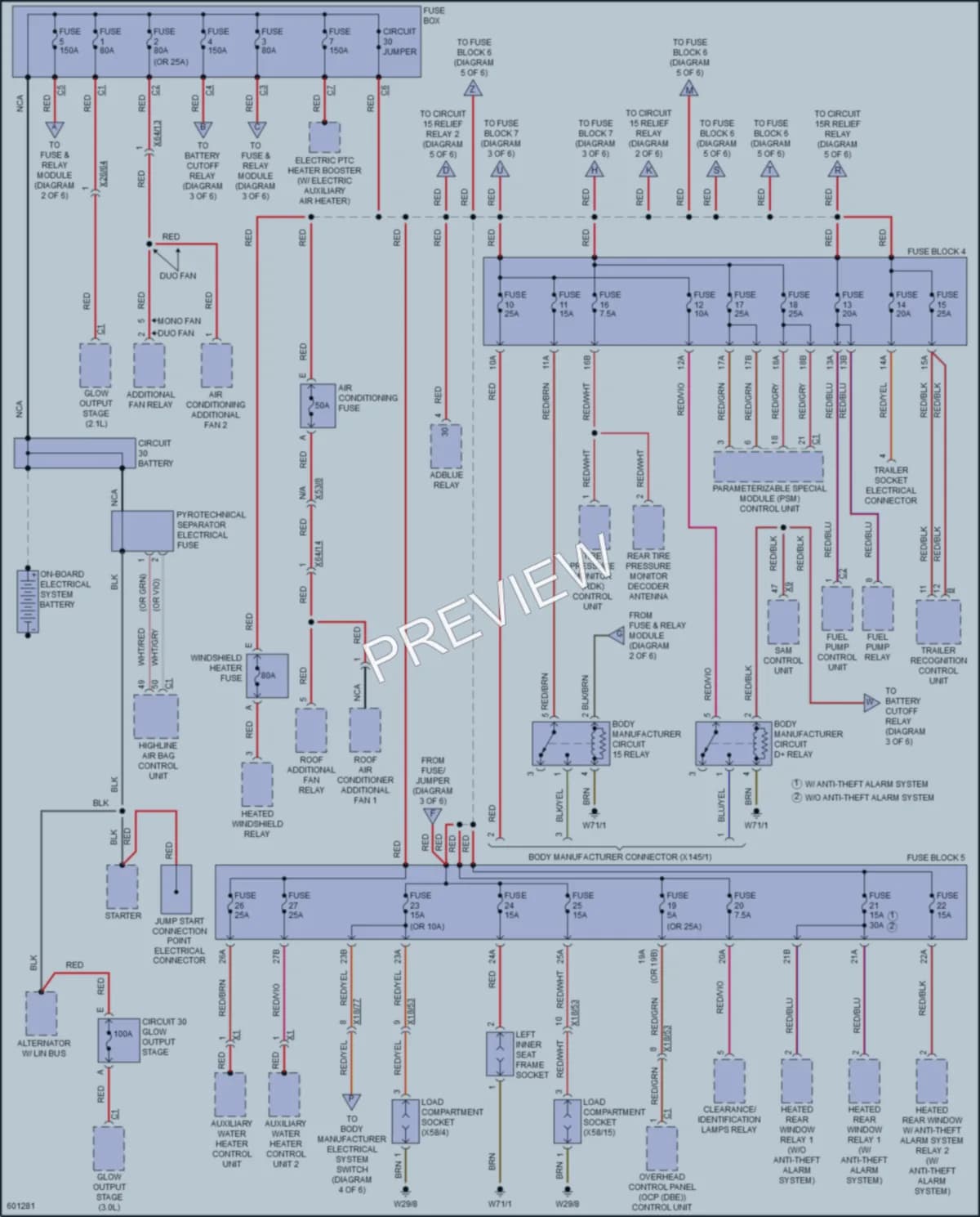 2018 MercedesBenz 3500Sprinter Power Distribution wiring diagram preview