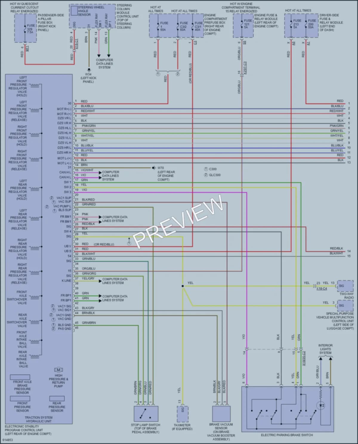 2018 MercedesBenz C300 Anti Lock Brakes wiring diagram preview