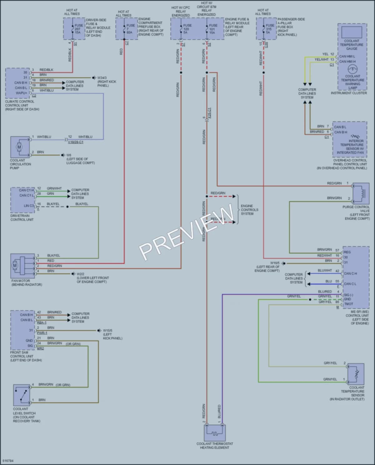 2018 MercedesBenz C300 Cooling Fan wiring diagram preview
