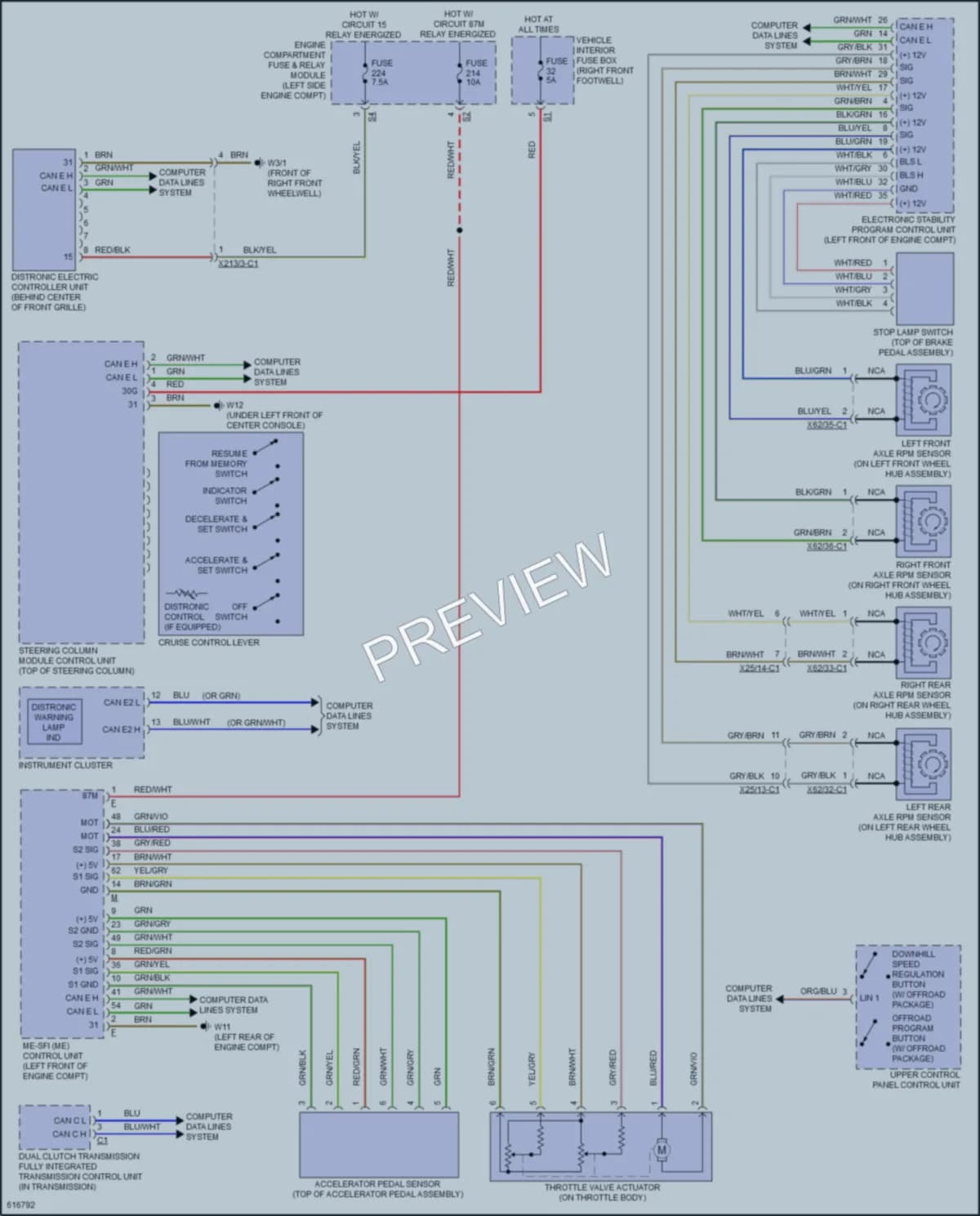 2018 MercedesBenz CLA250 Cruise Control wiring diagram preview