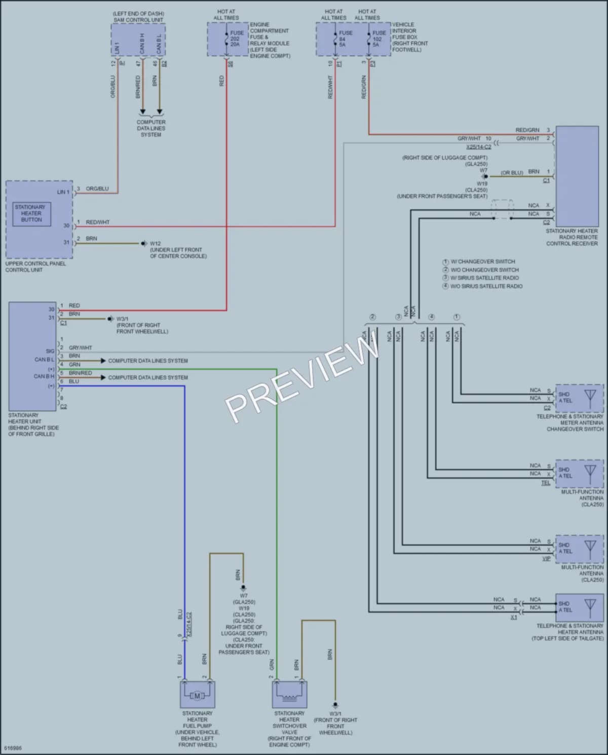 2018 MercedesBenz CLA250 Engine Accessories wiring diagram preview