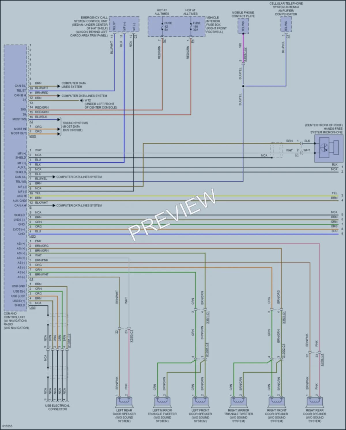 2018 MercedesBenz CLA250 Radio wiring diagram preview