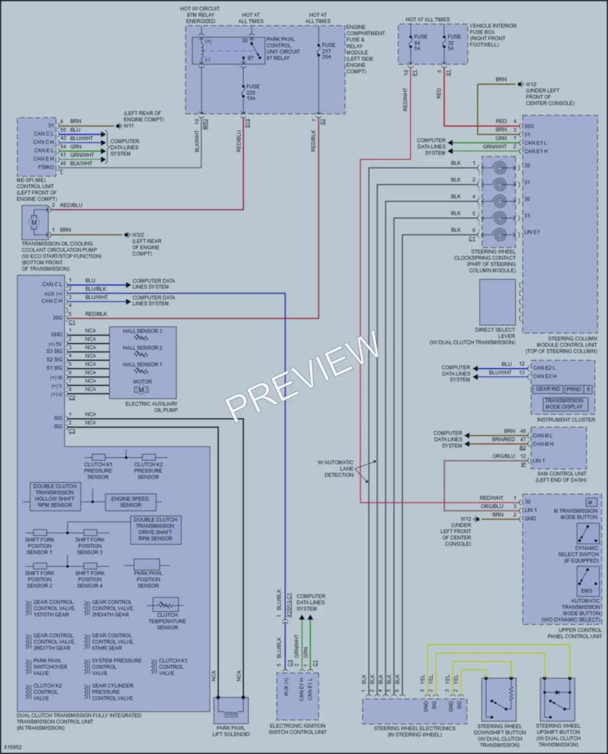 2018 MercedesBenz CLA250 Transmission wiring diagram preview