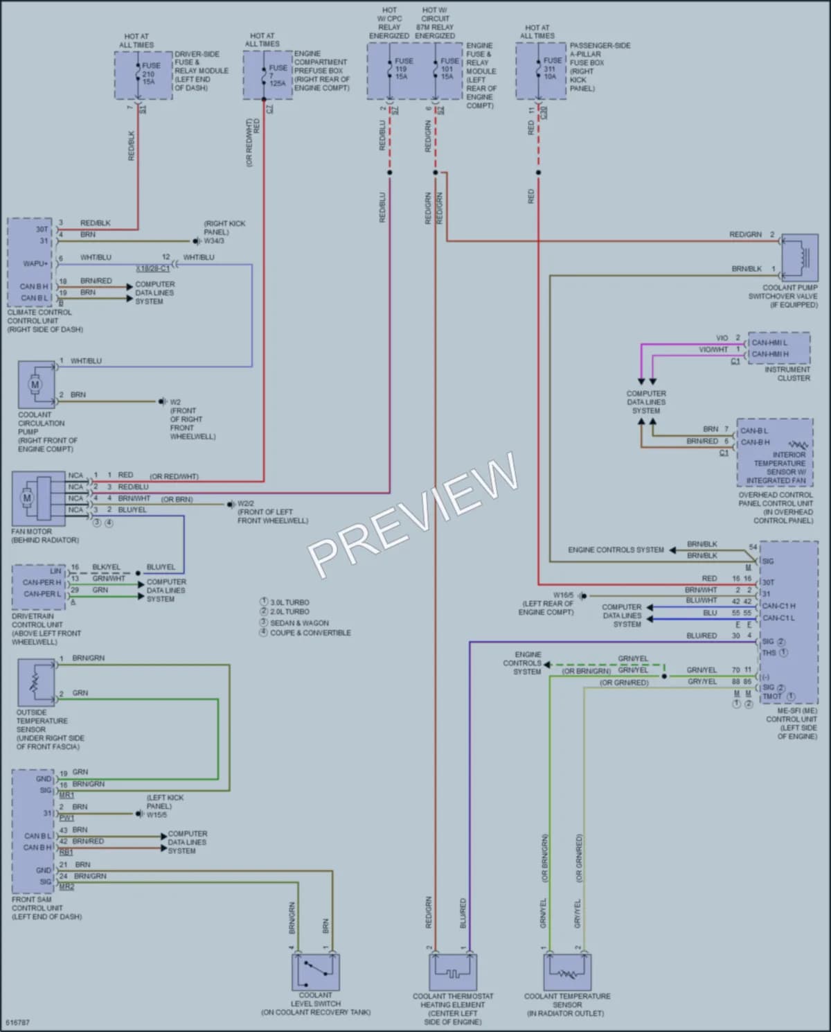 2018 MercedesBenz E300 Cooling Fan wiring diagram preview