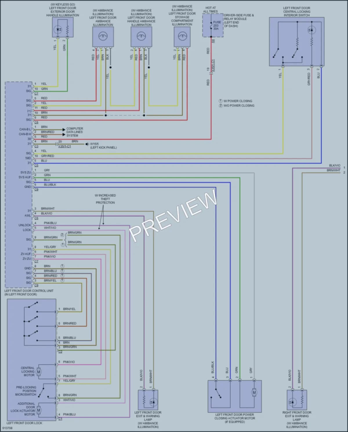2018 MercedesBenz E400 Power Door Locks wiring diagram preview