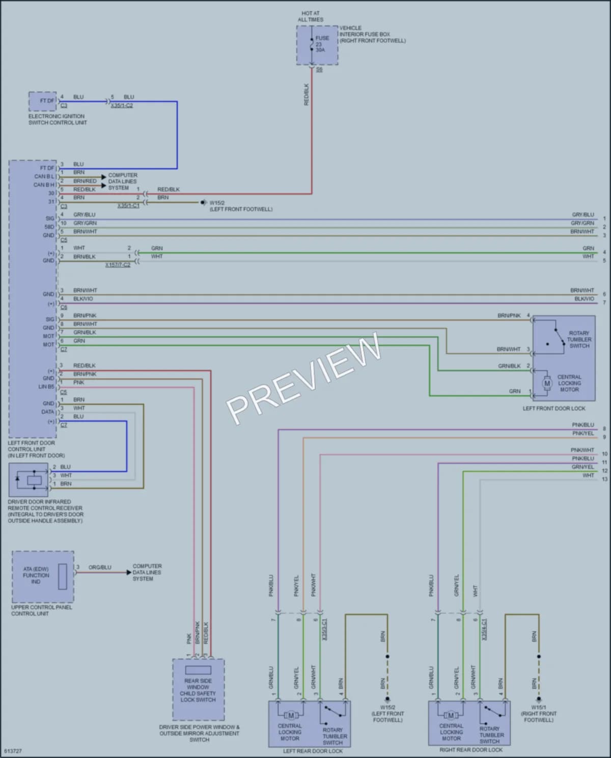 2018 MercedesBenz GLA250 Anti Theft wiring diagram preview