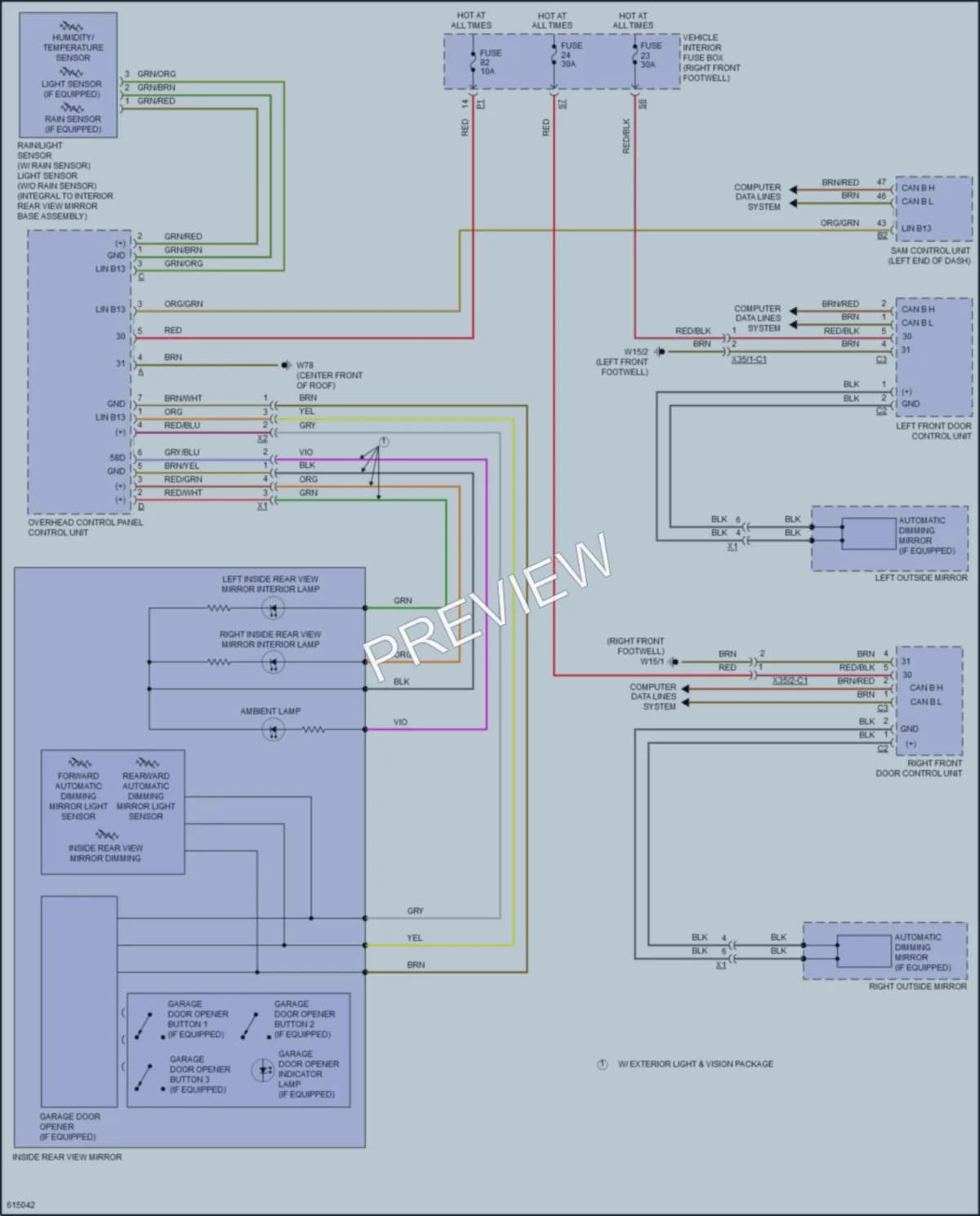 2018 MercedesBenz GLA250 Power Mirrors wiring diagram preview