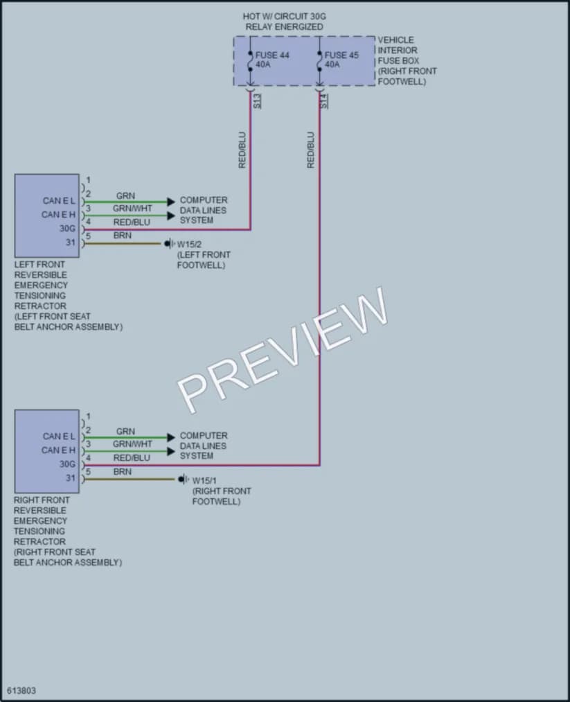 2018 MercedesBenz GLA250 Supplemental Restraints wiring diagram preview
