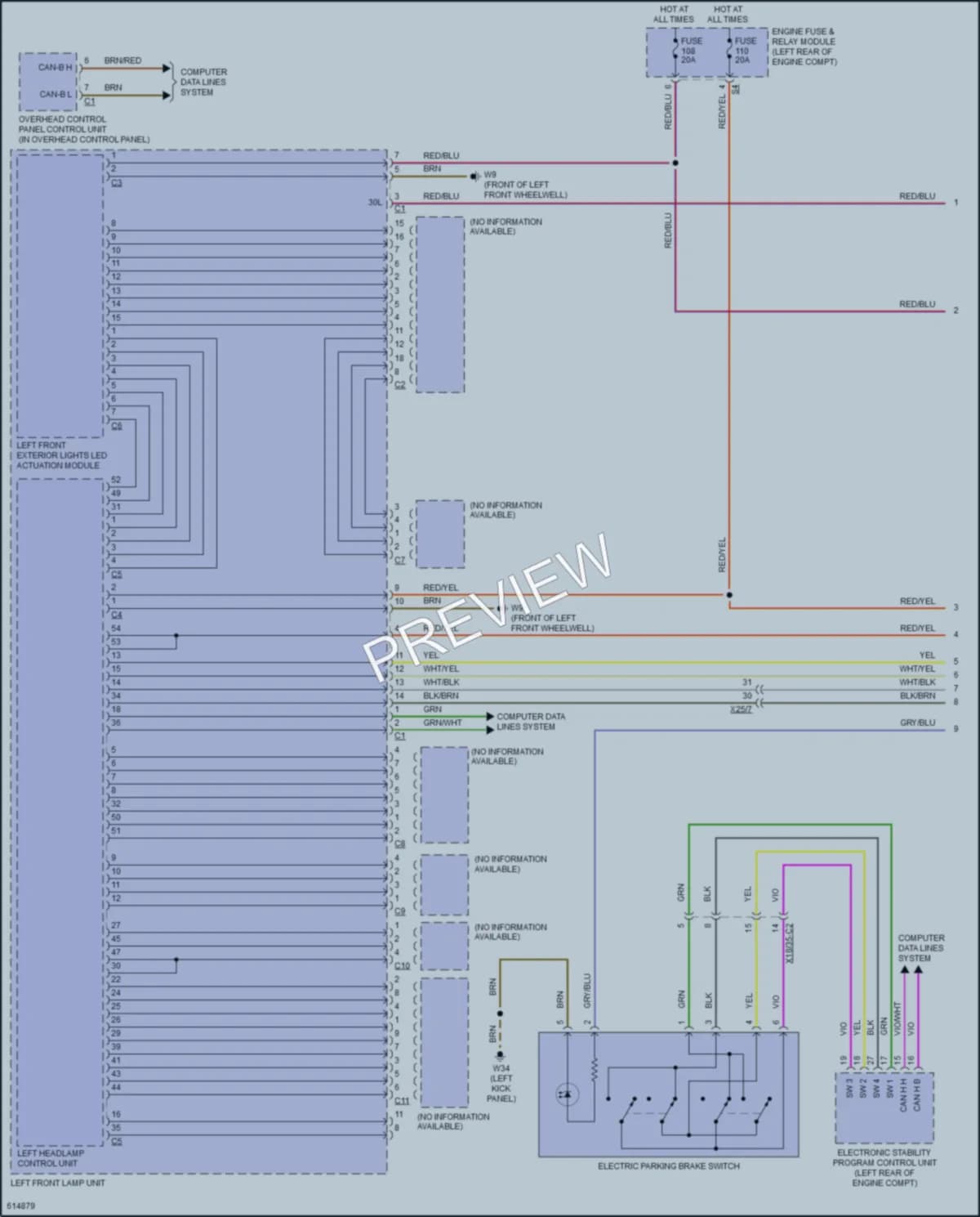2018 MercedesBenz GLC300 Headlights wiring diagram preview