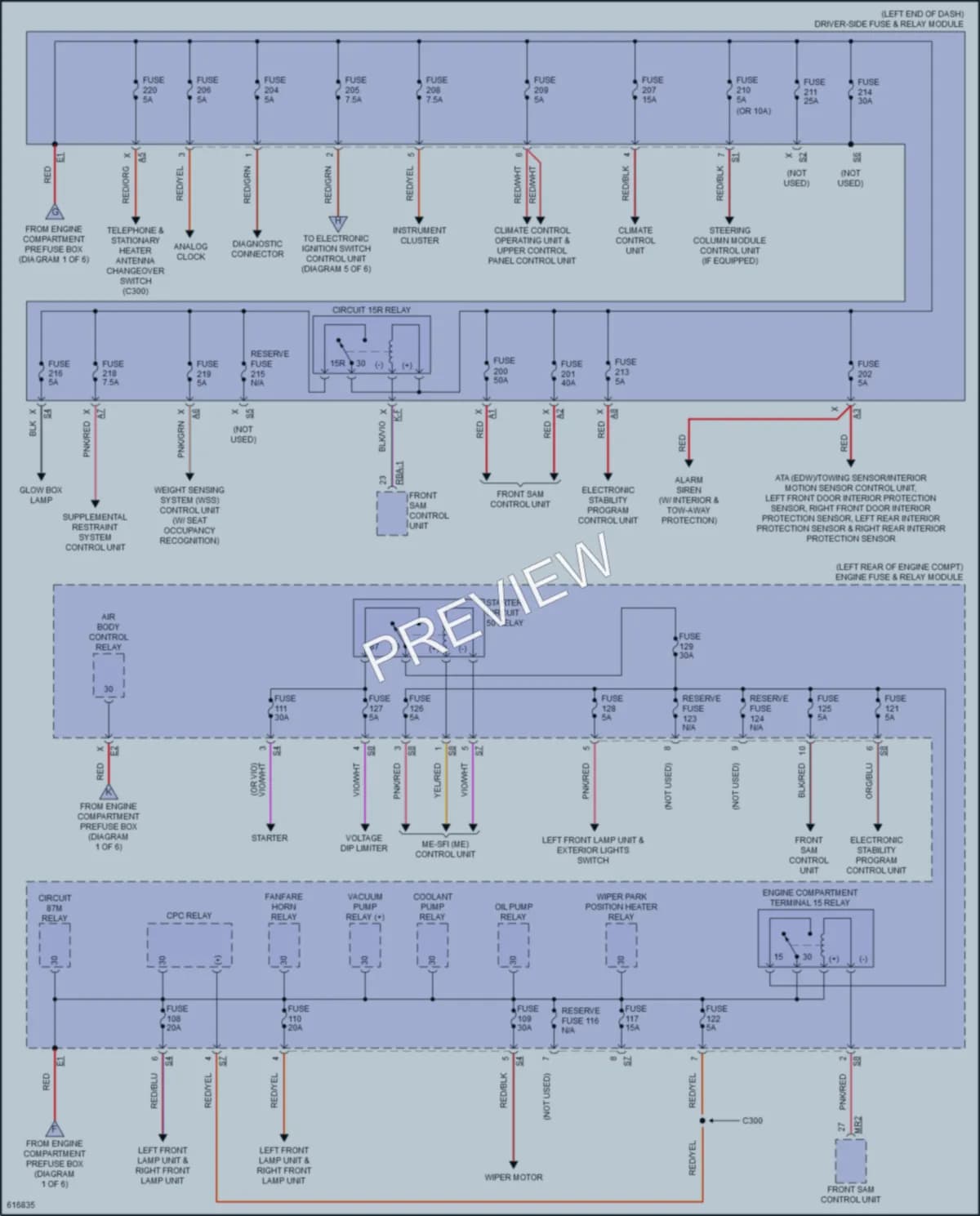 2018 MercedesBenz GLC300 Power Distribution wiring diagram preview