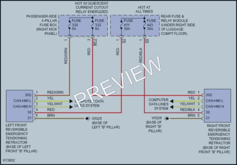 2018 MercedesBenz GLC300Coupe Supplemental Restraints wiring diagram preview