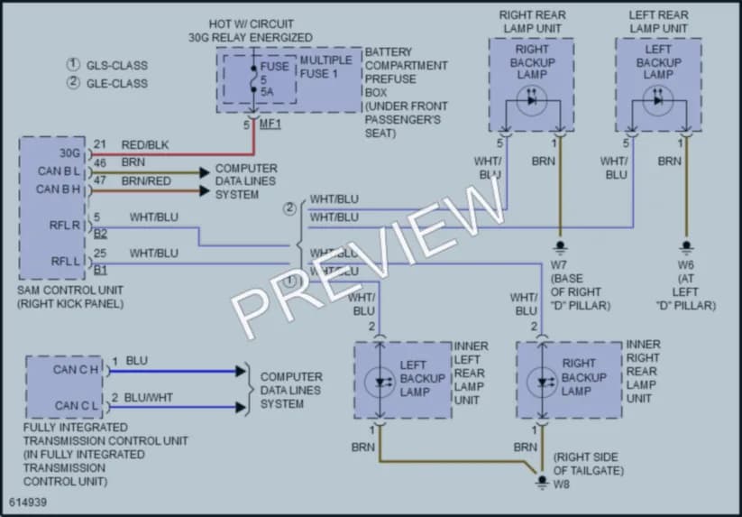 2018 MercedesBenz GLE350 Exterior Lights wiring diagram preview