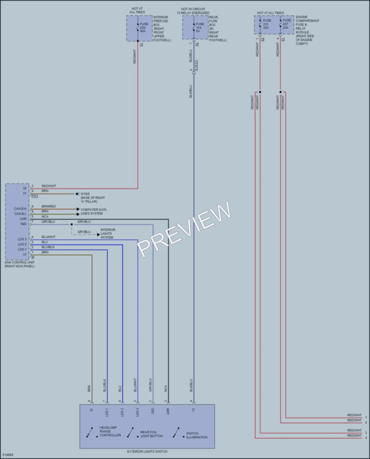 2018 MercedesBenz GLE350 Headlights wiring diagram preview