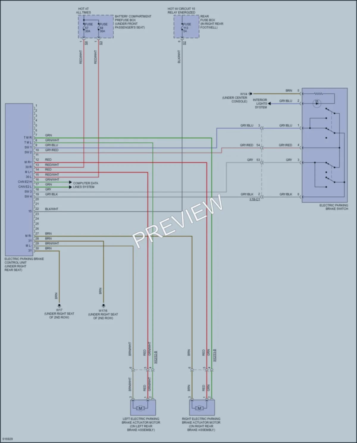 2018 MercedesBenz GLE350 Shift Interlock wiring diagram preview