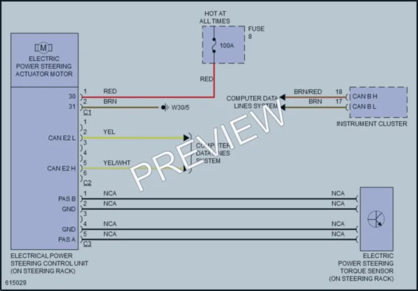 2018 MercedesBenz GLS450 Electronic Power Steering wiring diagram preview