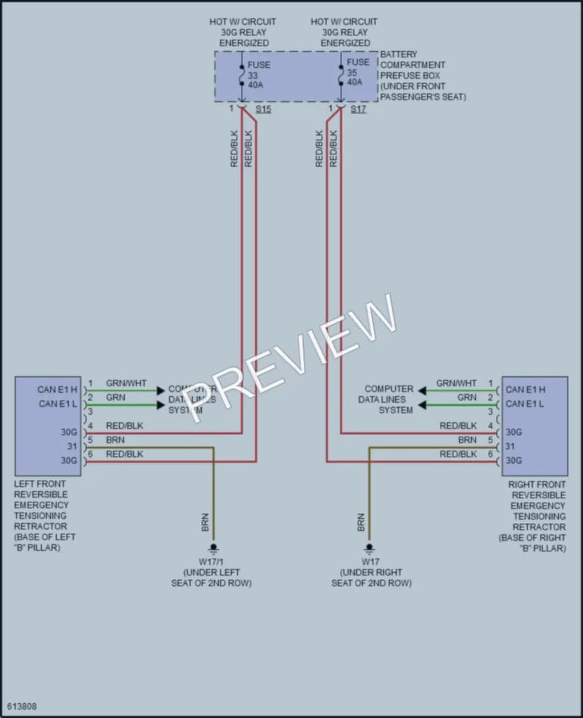 2018 MercedesBenz GLS450 Supplemental Restraints wiring diagram preview